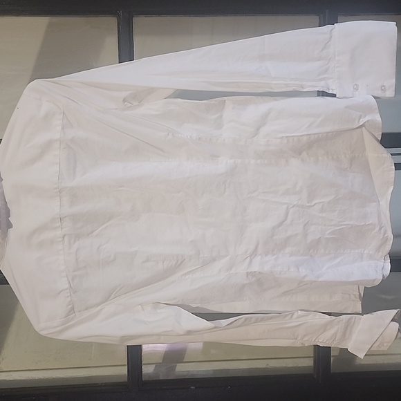 Express White Ruffled Button Down Shirt - Picture 5 of 5